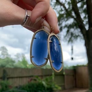 Kendra Scott DANIELLE drop Earring in navy cat eye